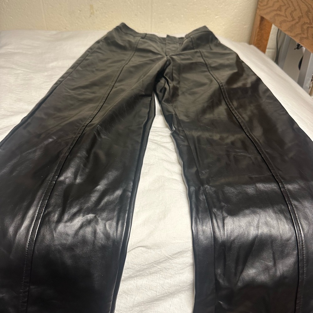Women’s Black Leather Pants